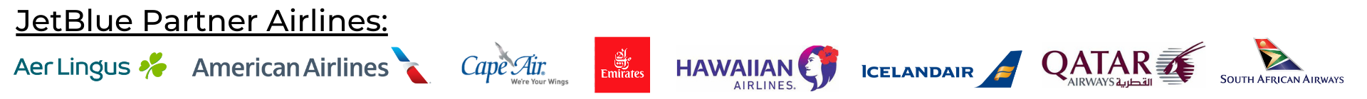JetBlue airline partner logos